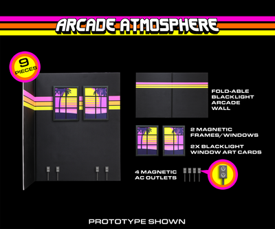 Arcade Blacklight Playset
