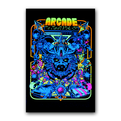 Arcade Nights UV Micro Poster