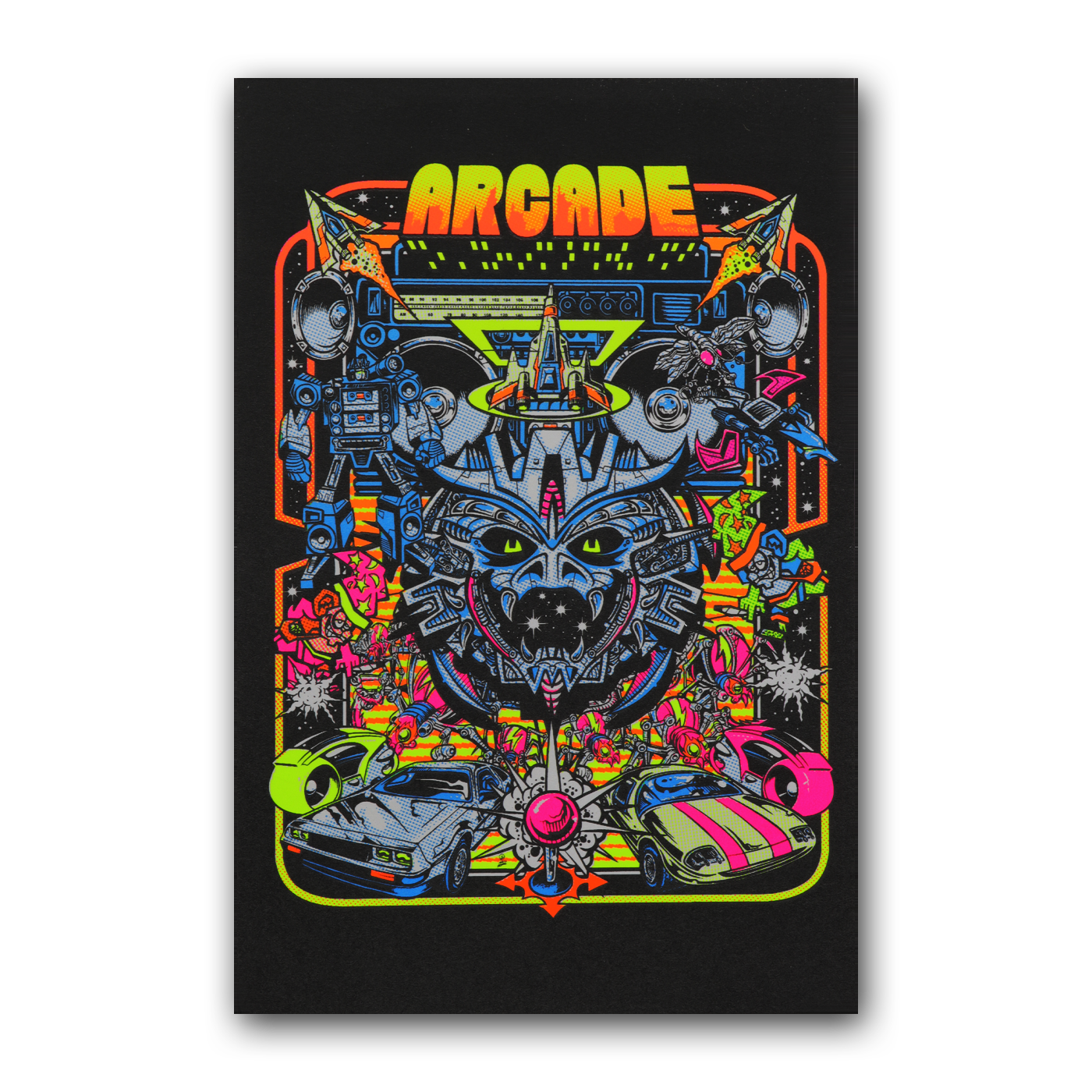 Arcade Nights UV Micro Poster