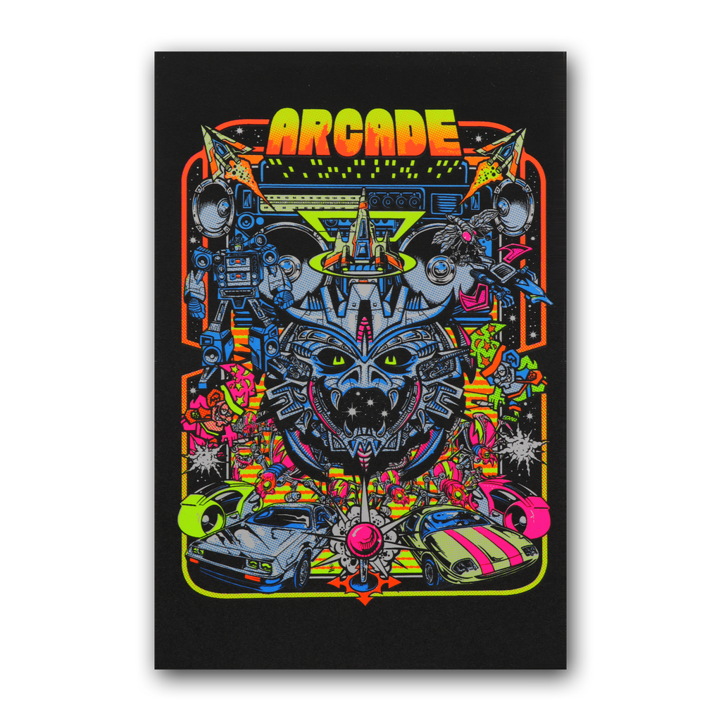 Arcade Nights UV Micro Poster