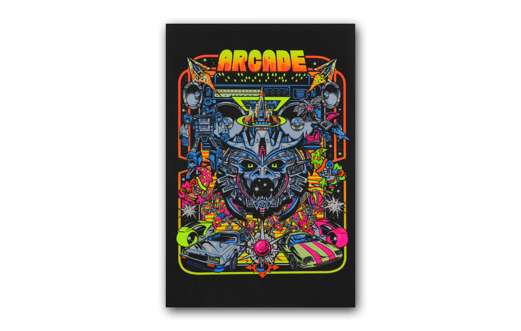 Arcade Nights UV Micro Poster