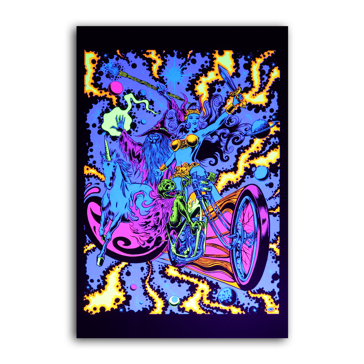 Blackright Rebellion Blacklight Micro Poster