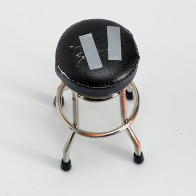 Distressed Black RepliCade Stool - OH