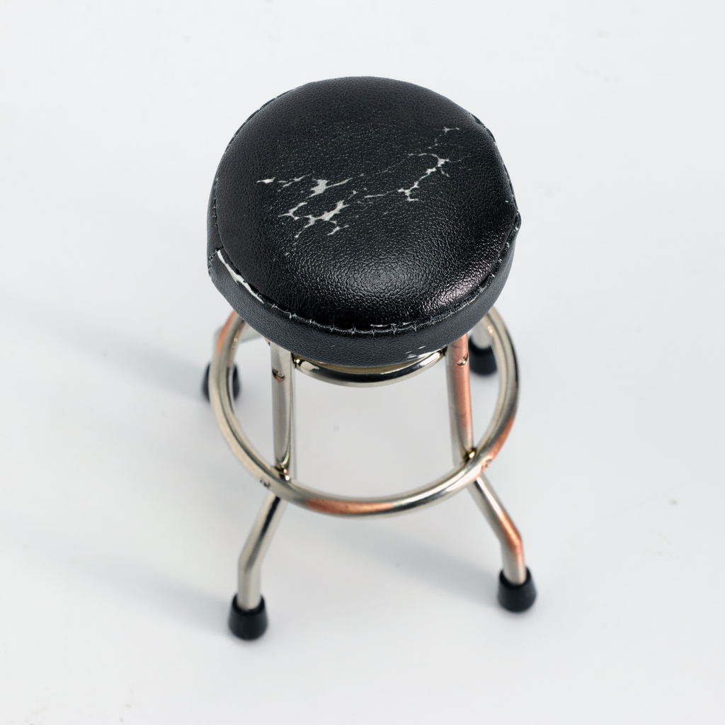 Distressed Black RepliCade Stool - OH