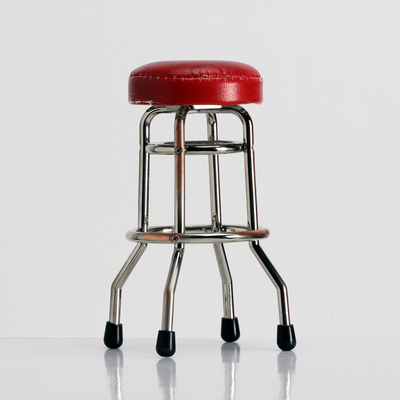 Distressed Red RepliCade Stool - OH