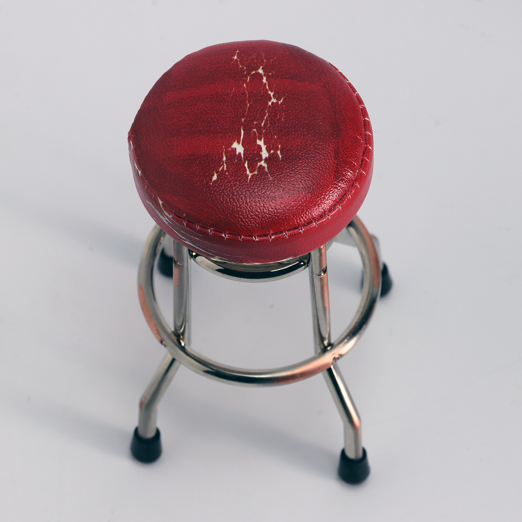 Distressed Red RepliCade Stool - OH