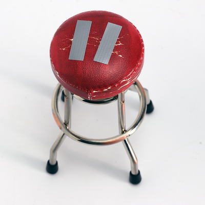 Distressed Red RepliCade Stool - OH