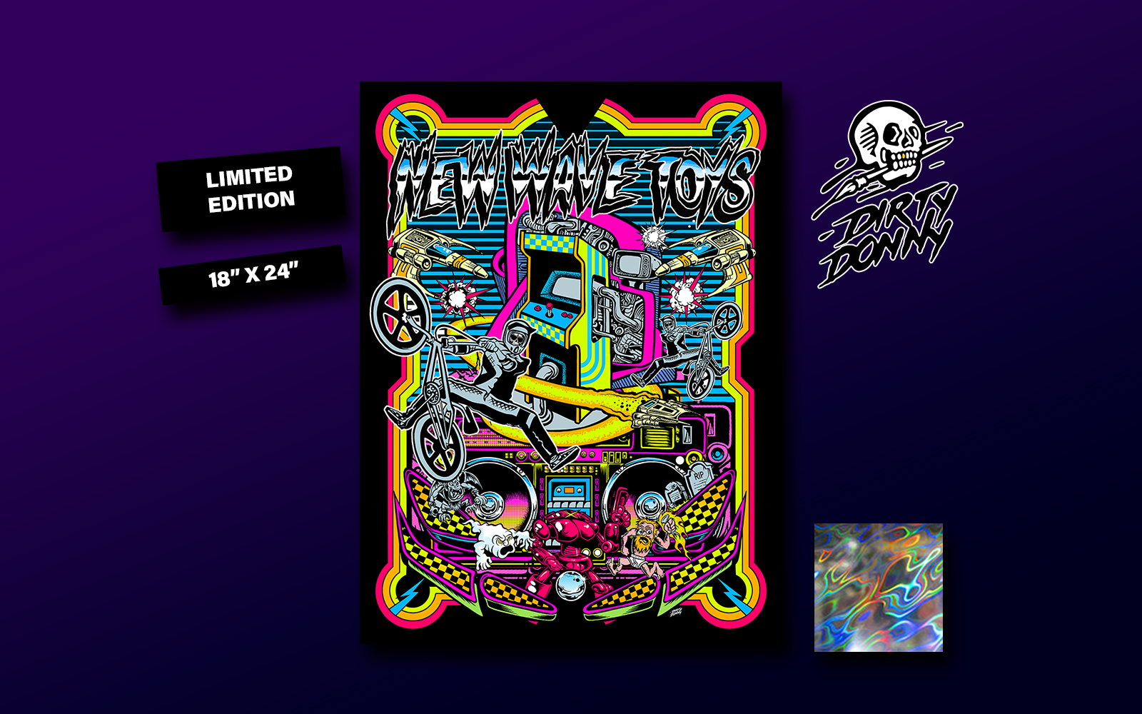 NWT Black Light Poster