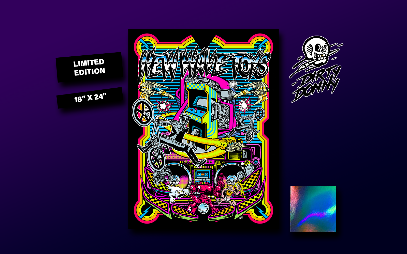 NWT Black Light Poster – New Wave Toys