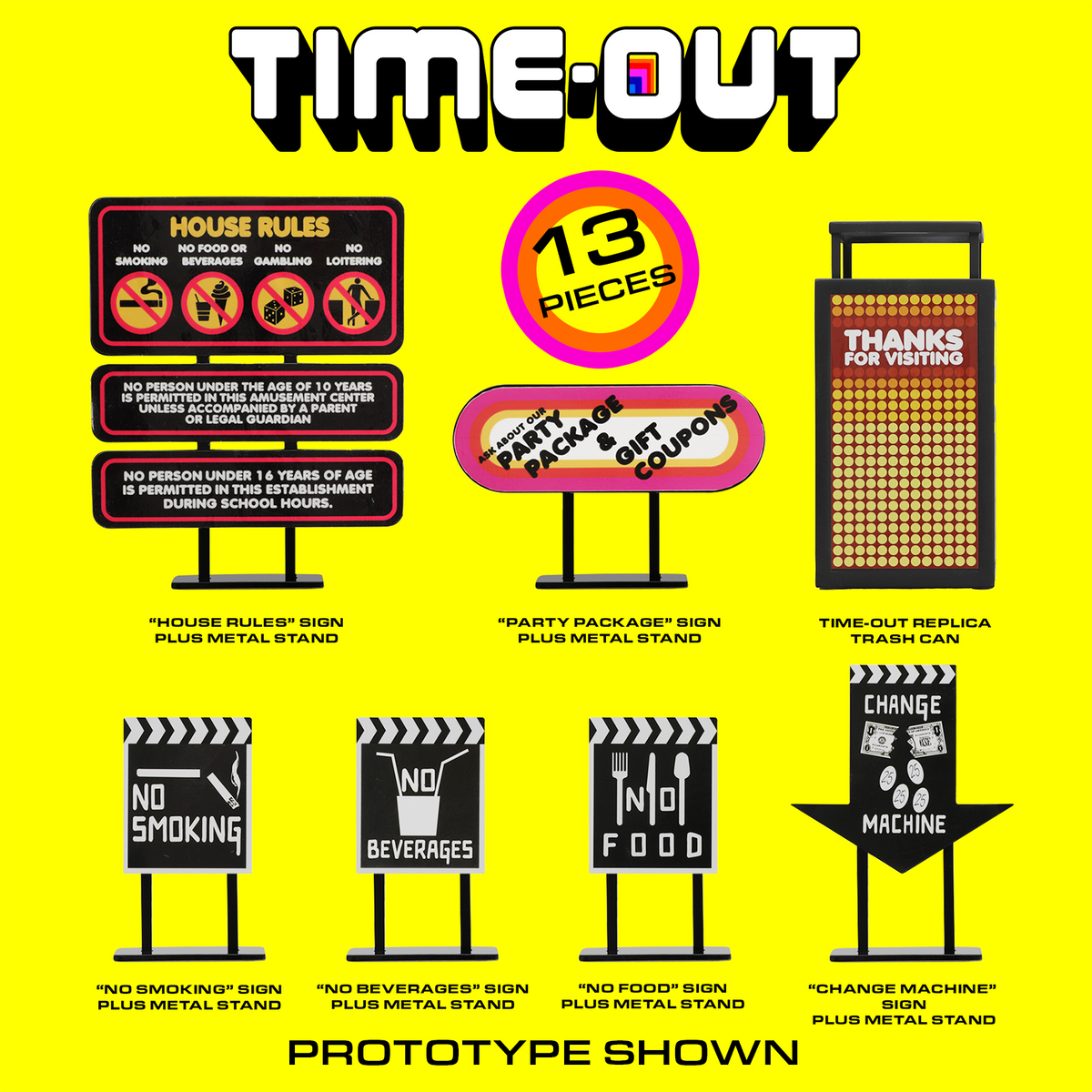 Time-Out Arcade Props Pack – New Wave Toys