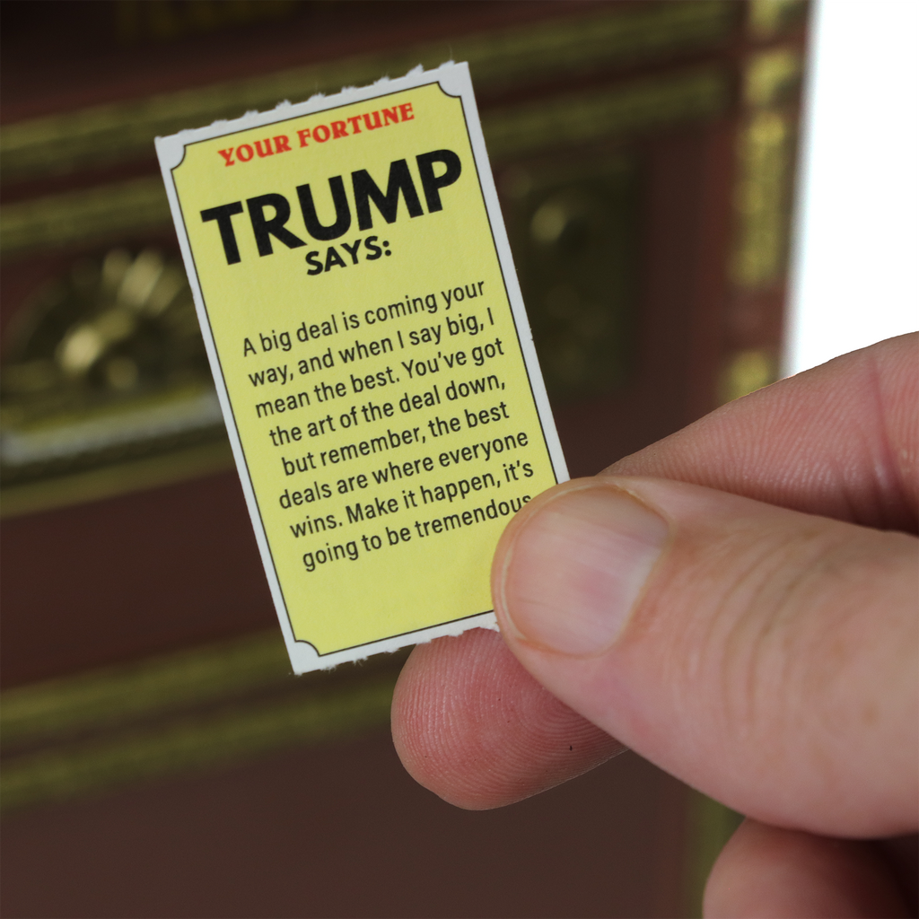 Trump Tells All Miniature Animated Fortune Teller Machine