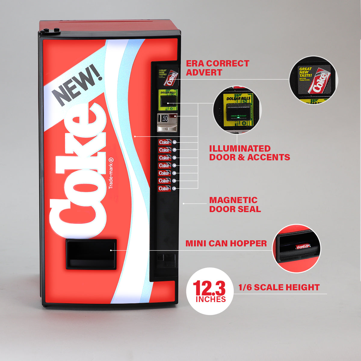 NEW! Coke Replica Vending Machine Mini Fridge