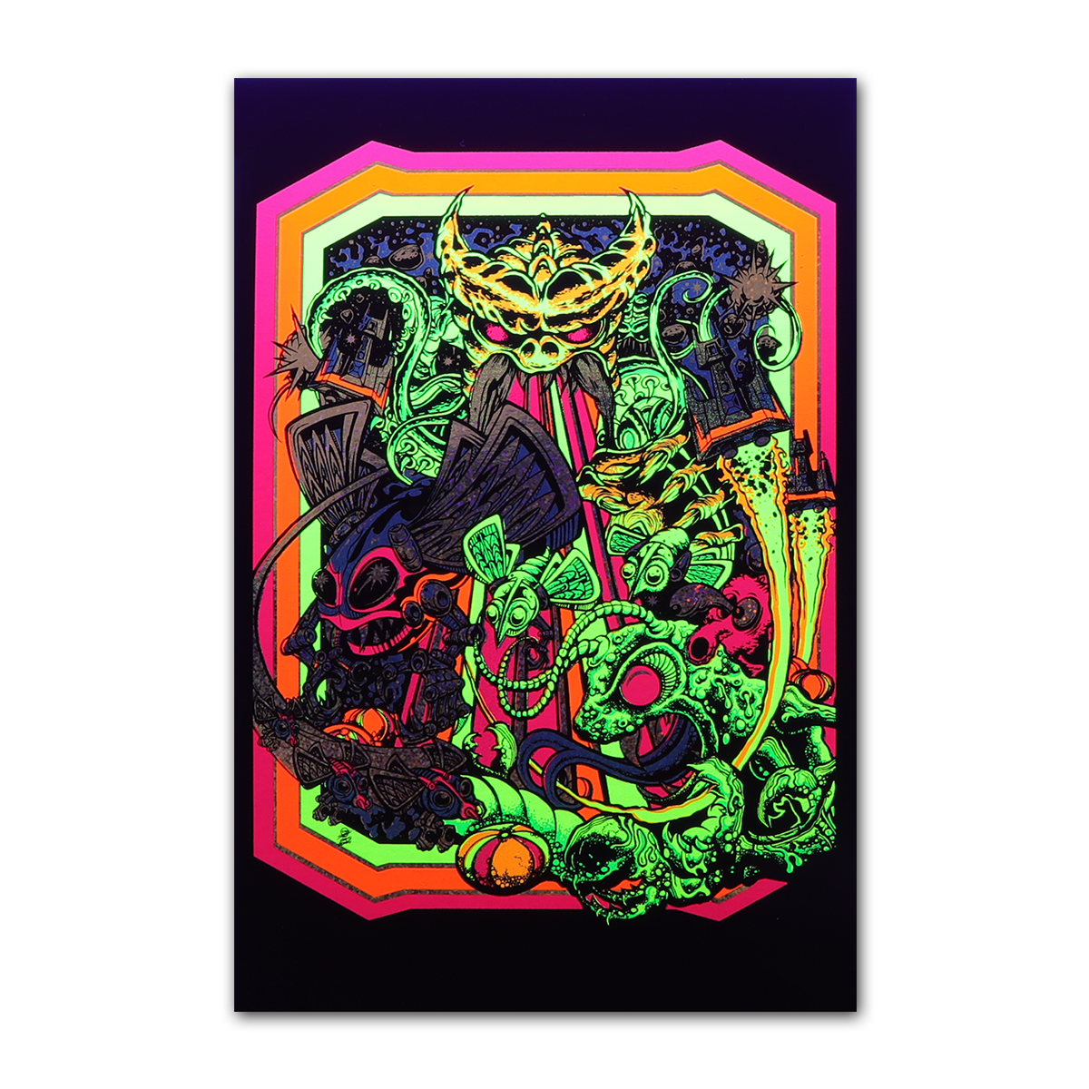 Arcade Daze Metallic Foil Blacklight Micro Poster