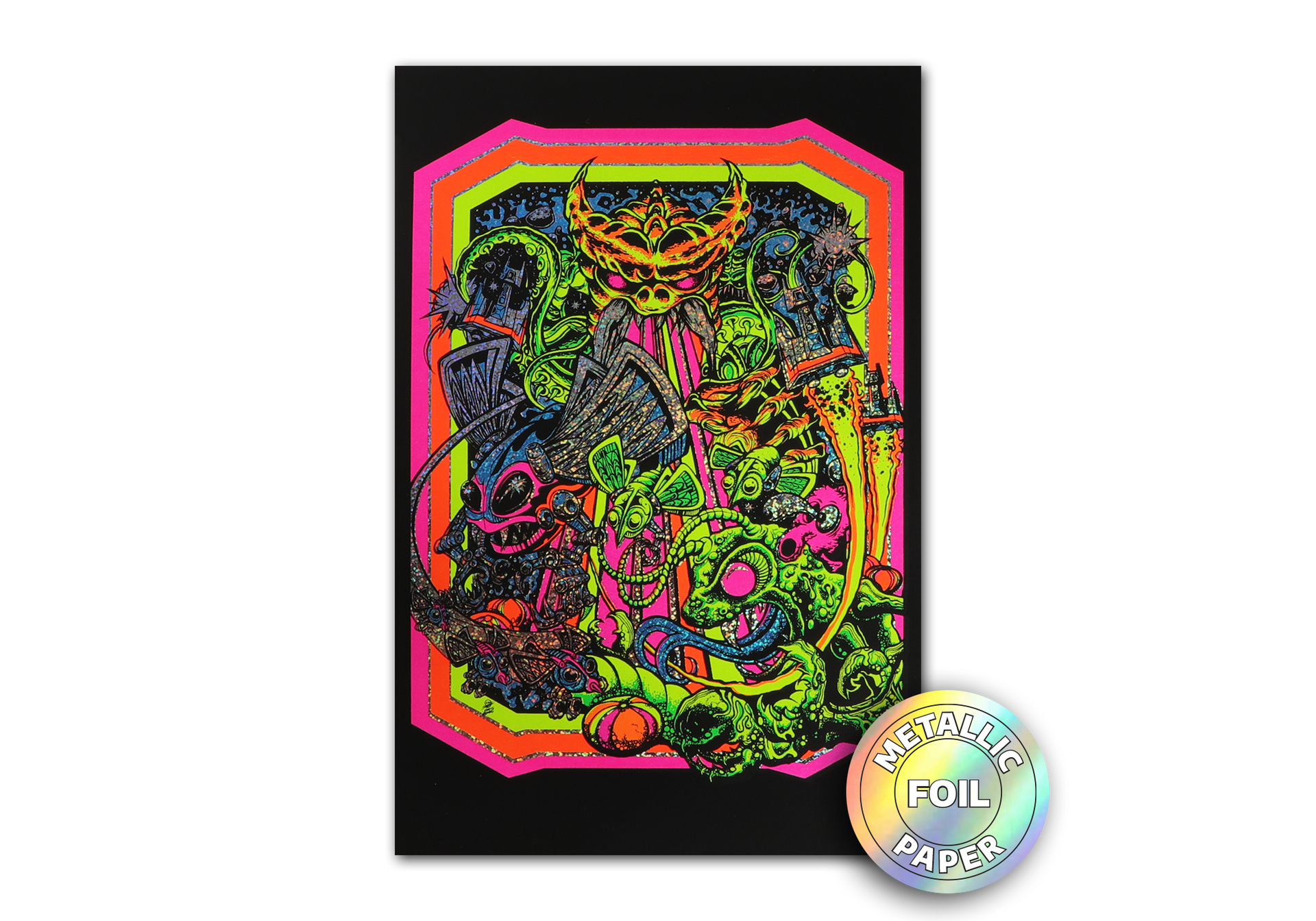 Arcade Daze Metallic Foil Blacklight Micro Poster – New Wave Toys