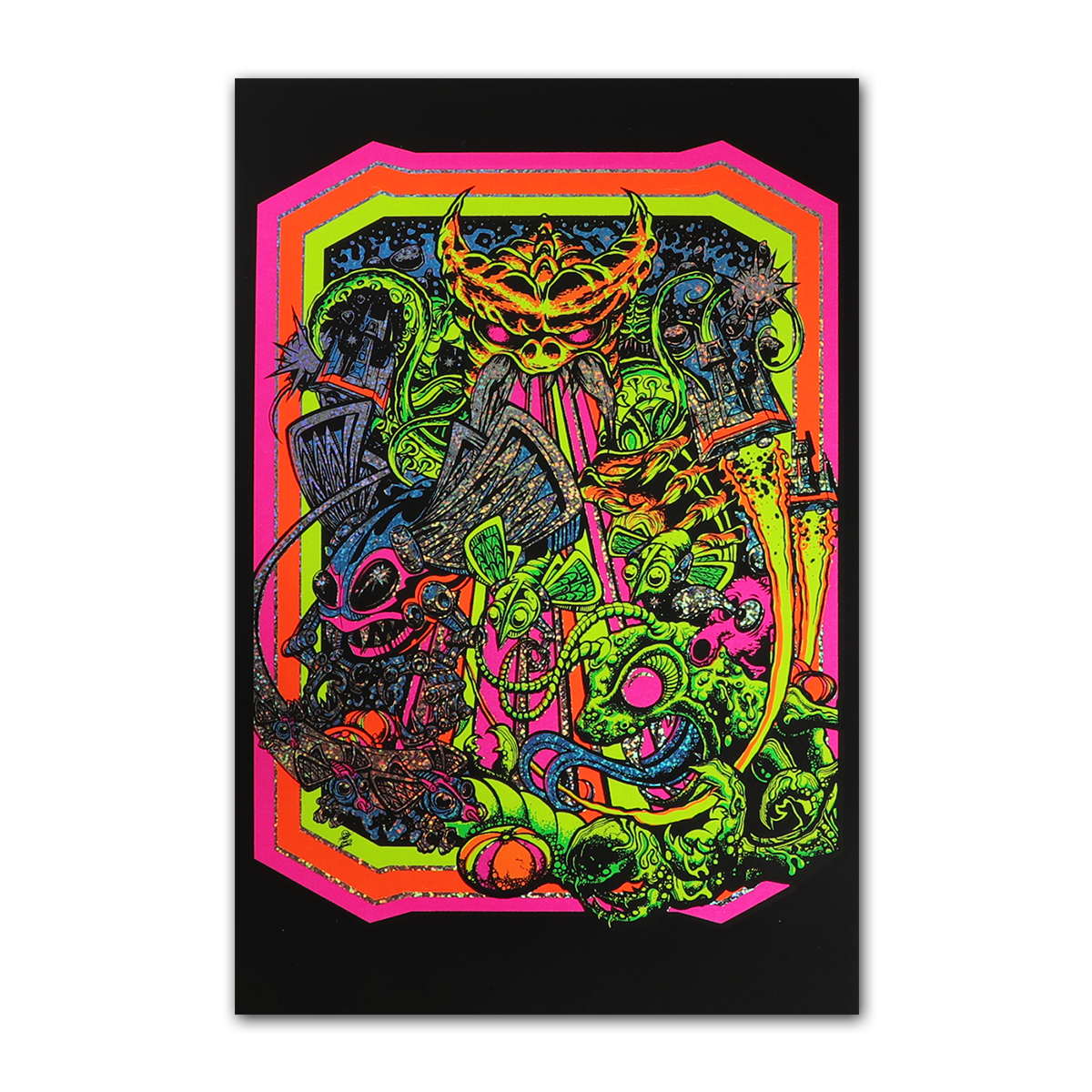 Arcade Daze Metallic Foil Blacklight Micro Poster