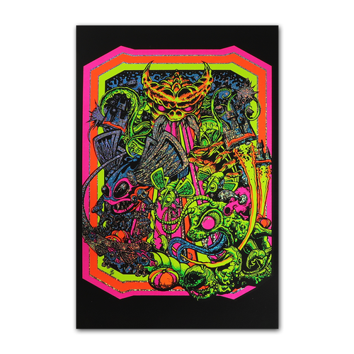 エムラクール　ポスター　foil 非ホイル　各1枚 Arcade Daze Metallic Foil Blacklight Micro Poster – New Wave Toys