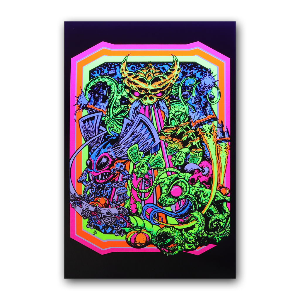 Arcade Daze Blacklight Micro Poster