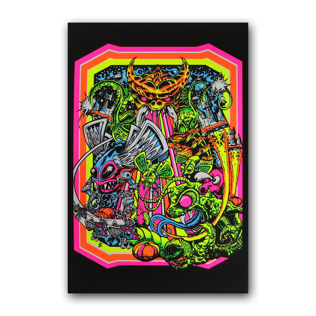 Arcade Daze Blacklight Micro Poster