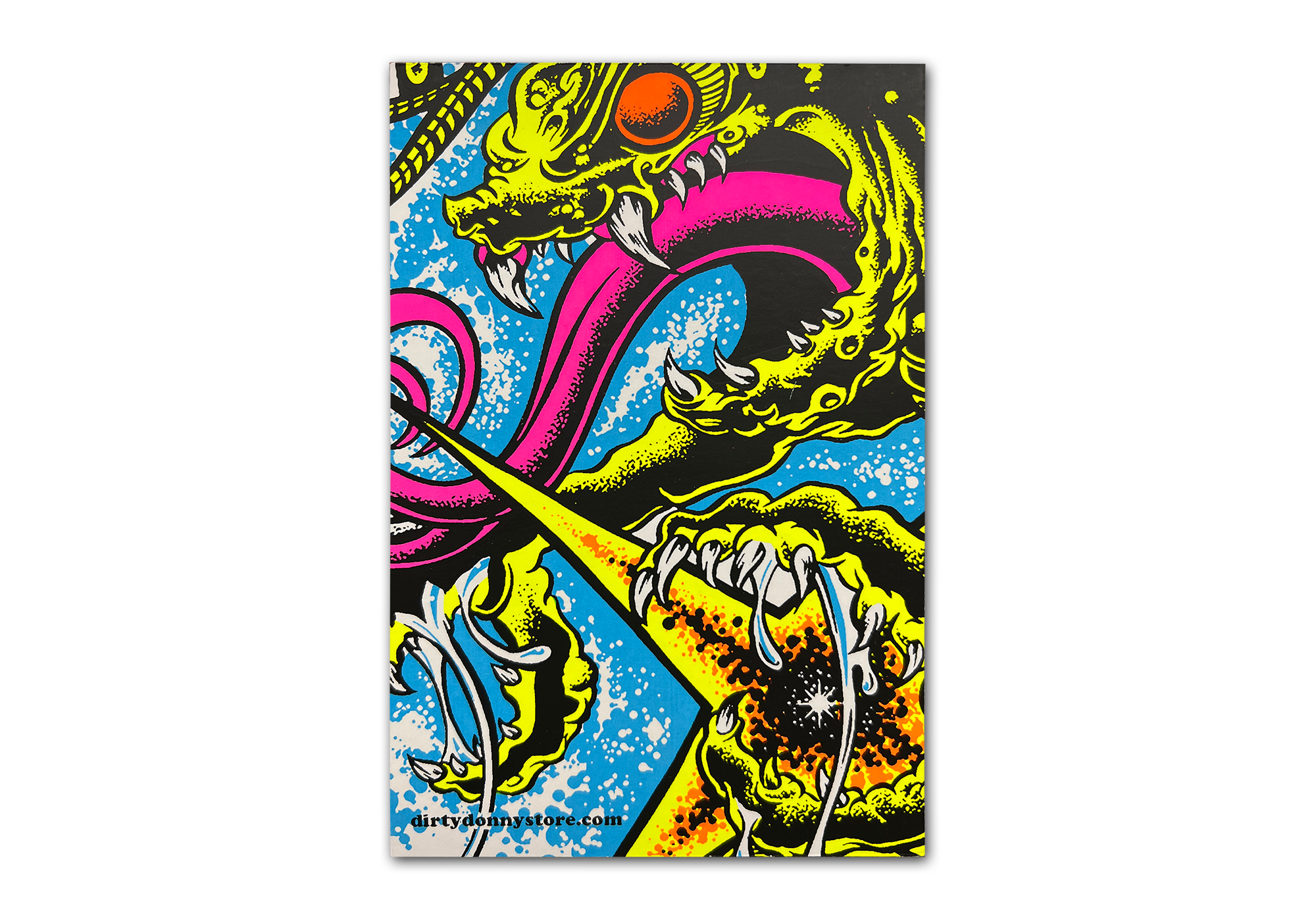 Centipede Attacks Zoom Blacklight Micro Poster