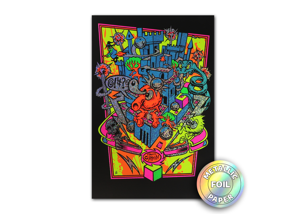 Qrystal Ball Metallic Foil Blacklight Micro Poster
