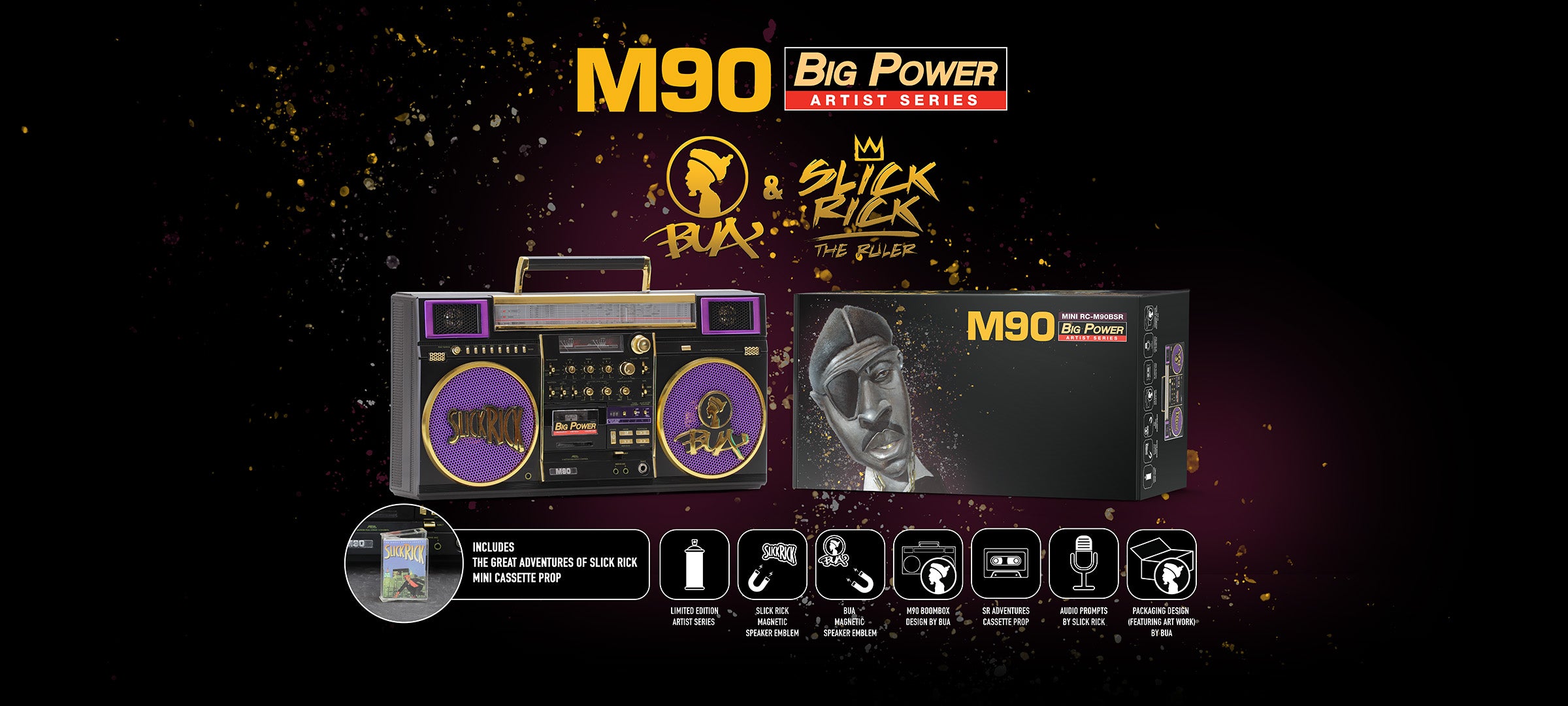 M90 MINI Blaster Artist Series BUA & Slick Rick – New Wave Toys