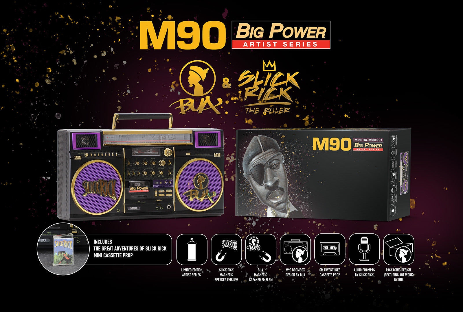 M90 MINI Blaster Artist Series BUA & Slick Rick – New Wave Toys